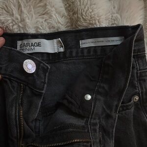 Garage Black Low Rise Baggy Jeans